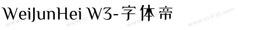 WeiJunHei W3字体转换